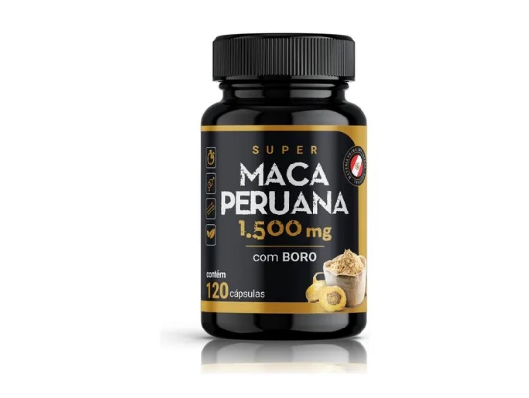 Maca Peruana Com Boro 120 cápsulas Suplemento Daily Life Premium