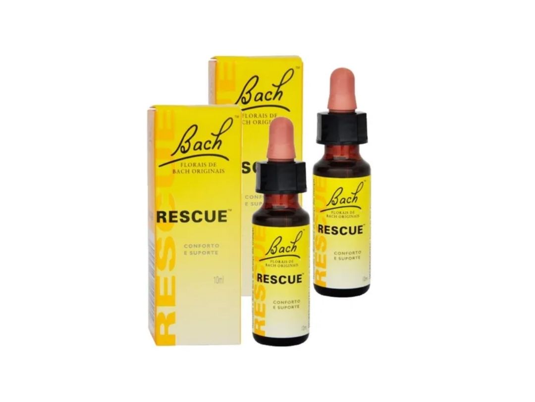 Rescue Remedy Gotas Floral De Bach 10ml Kit 2 Unidades Sabor Sem Sabor